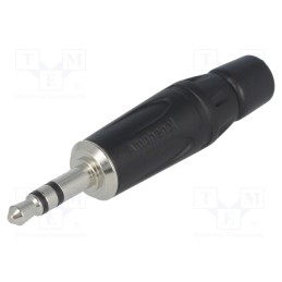 1 pcs x AMPHENOL - KS3PB - Plug, Jack 3,5mm, male, stereo, ways: 3, straight, for cable, black