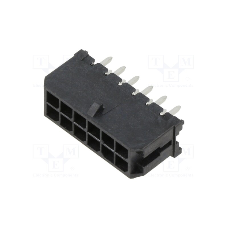 1 pcs x MOLEX - 430451228 - Socket, wire-board, male, Micro-Fit 3.0, 3mm, PIN: 12, Layout: 2x6