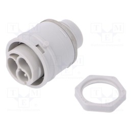 1 pcs x AAG STUCCHI - 3701/AR - Connector: AC supply, push-in, male, 0.5÷2.5mm2, 16A, 250V, ways: 3