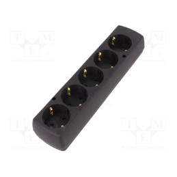 1 pcs x JONEX - 5907570032064 - Connector: AC supply, female, splitter, 2P+PE, 250VAC, 16A, black