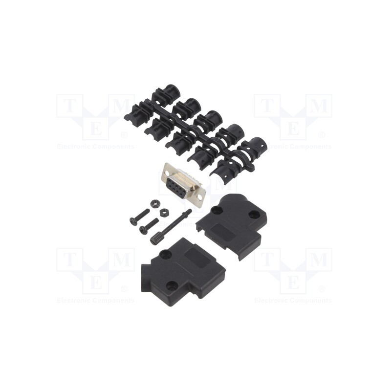 1 pcs x ENCITECH - 6355-0035-11 - D-Sub, PIN: 9, plug, female, soldering, for cable, black