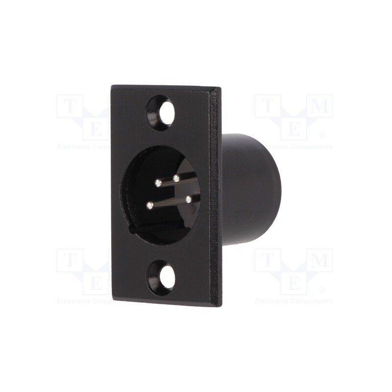 1 pcs x CLIFF - FC6126 - Socket, XLR, male, PIN: 4, for panel mounting,screw, soldering