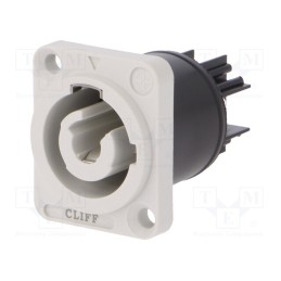 1 pcs x CLIFF - FM12315 - Connector: circular, female, CLIFFCON-P, 20A, 250VAC, grey, IP65