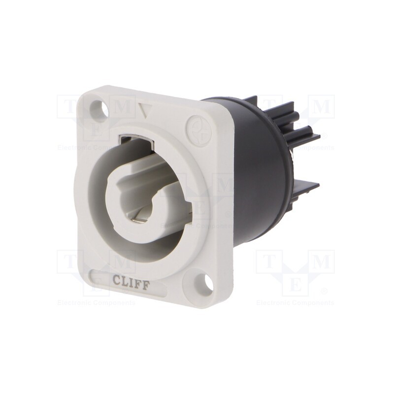 1 pcs x CLIFF - FM12315 - Connector: circular, female, CLIFFCON-P, 20A, 250VAC, grey, IP65