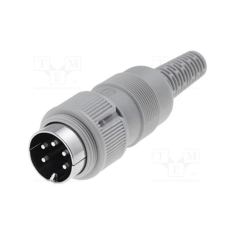 1 pcs x HIRSCHMANN - 930964517 MAS 5100 - Plug, DIN, male, PIN: 5, Layout: 240°, straight, for cable, soldering