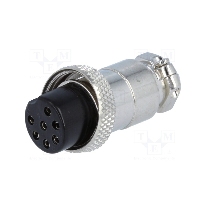 1 pcs x CLIFF - FC684217 - Plug, microphone, female, PIN: 7, for cable, straight, 6mm