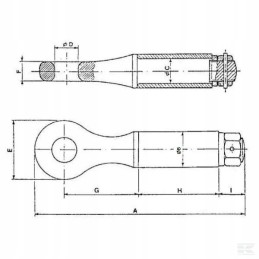Swiveling hitch eye 45 mm 30 t