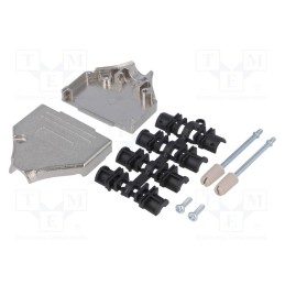 1 pcs x MH CONNECTORS - MHDTZK25-RA-PC-K - Enclosure: for D-Sub connectors, D-Sub 25pin,D-Sub HD 44pin