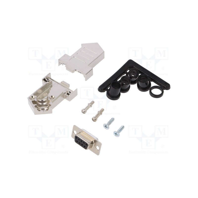 1 pcs x ENCITECH - 6355-0072-21 - D-Sub, PIN: 9, plug, female, soldering, for cable, black