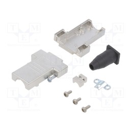 1 pcs x ENCITECH - DTSL09-RG-SJS-T-K - Enclosure: for D-Sub connectors, D-Sub 9pin,D-Sub HD 15pin