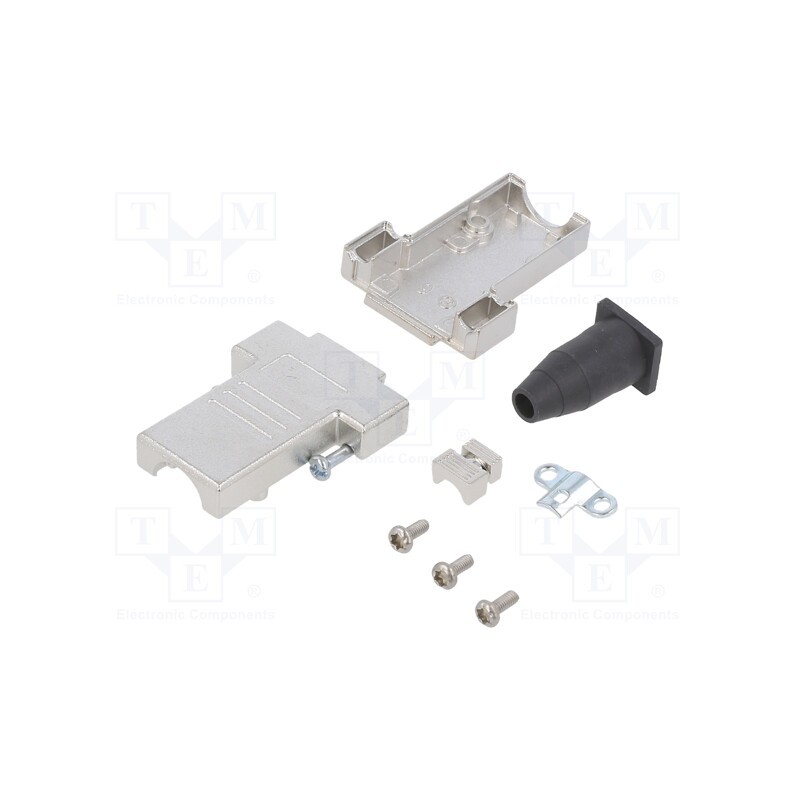 1 pcs x ENCITECH - DTSL09-RG-SJS-T-K - Enclosure: for D-Sub connectors, D-Sub 9pin,D-Sub HD 15pin