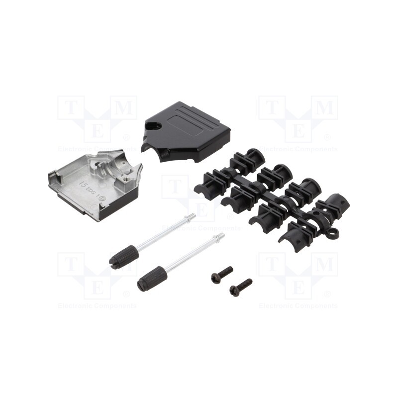 1 pcs x MH CONNECTORS - DTZK15BKRAPCBK-K - Enclosure: for D-Sub connectors, D-Sub 15pin,D-Sub HD 26pin