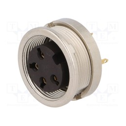 1 pcs x LUMBERG - KFV 40 - Connector: M16, socket, female, soldering, PIN: 4, 5A, 250V, IP40