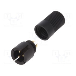1 pcs x BINDER - 09 9747 00 03 - Connector: circular, 719, 60V, PIN: 3, plug, male, soldering, 3A, IP40