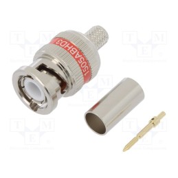 1 pcs x BELDEN - 1505ABHD3 - Plug, BNC, male, 75Ω, RG59, crimped, for cable, gold-plated