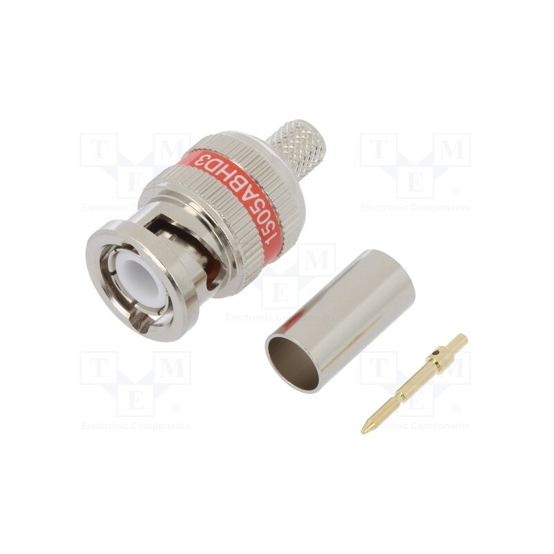 1 pcs x BELDEN - 1505ABHD3 - Plug, BNC, male, 75Ω, RG59, crimped, for cable, gold-plated