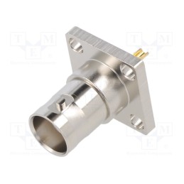 1 pcs x AMPHENOL RF - B6551A1-NT3G-50 - Socket, BNC, female, straight, 50Ω, soldering, PTFE