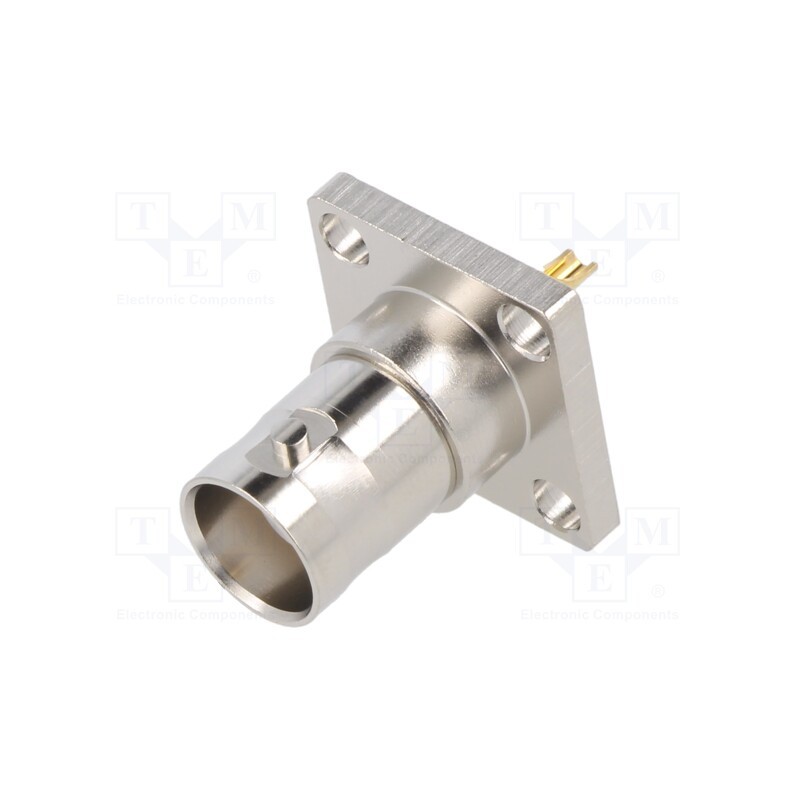 1 pcs x AMPHENOL RF - B6551A1-NT3G-50 - Socket, BNC, female, straight, 50Ω, soldering, PTFE