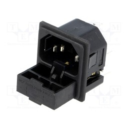 1 pcs x BULGIN - PF0011/10/63 - Connector: AC supply, socket, male, 10A, 250VAC, IEC 60320, C14 (E)