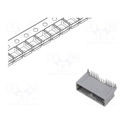 1 pcs x MOLEX - 348268241 - Connector: automotive, Mini50, male, socket, on PCBs, PIN: 24, grey
