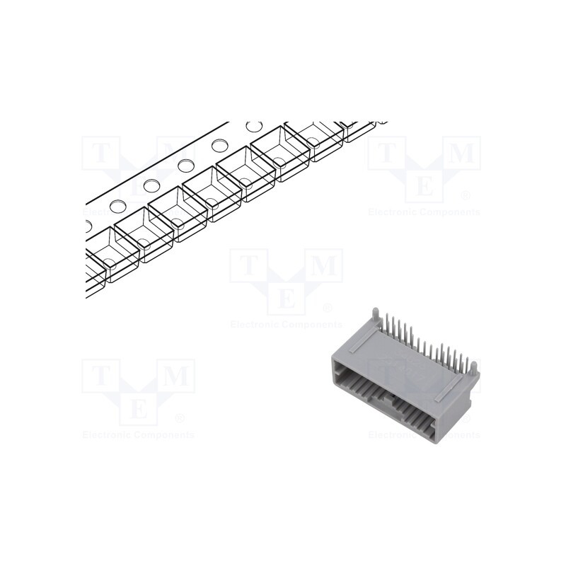 1 pcs x MOLEX - 348268241 - Connector: automotive, Mini50, male, socket, on PCBs, PIN: 24, grey