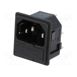 1 pcs x BULGIN - PF0011/15/63 - Connector: AC supply, socket, male, 10A, 250VAC, IEC 60320, C14 (E)