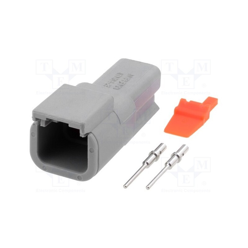 1 pcs x AMPHENOL - ATM04-2P-KIT01 - Connector: wire-wire, ATM, male, plug, for cable, PIN: 2, crimped