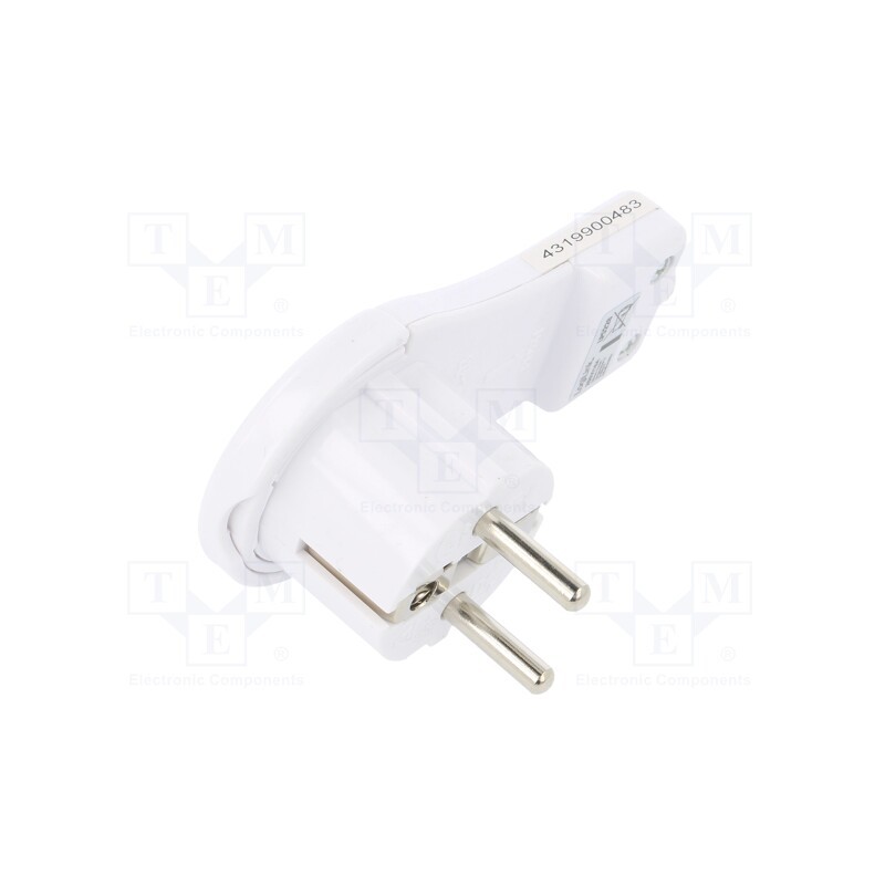 1 pcs x LOGILINK - LPS228 - Connector: AC supply, male, plug, 2P+PE, 250VAC, 16A, white, PIN: 3