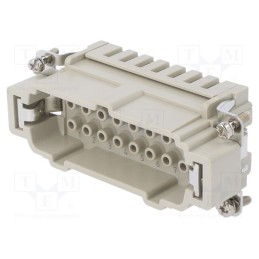 1 pcs x DEGSON ELECTRONICS - DE-016-MC - Connector: HDC, contact insert, male, DE, PIN: 16, 16+PE, size D16B