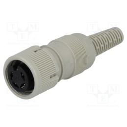 1 pcs x HIRSCHMANN - 930959517 MAK 4100 - Plug, DIN, female, PIN: 4, Layout: 216°, straight, for cable