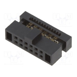 1 pcs x Amphenol Communications Solutions - 20021444-00012T4LF - Plug, pin strips, Minitek127®, female, PIN: 12, straight, 1.27m
