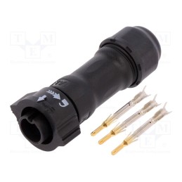 1 pcs x AMPHENOL LTW - BB-03BFMA-QL8LPP - Connector: circular, male, plug, crimped, PIN: 3, 18AWG÷16AWG, X-Lok