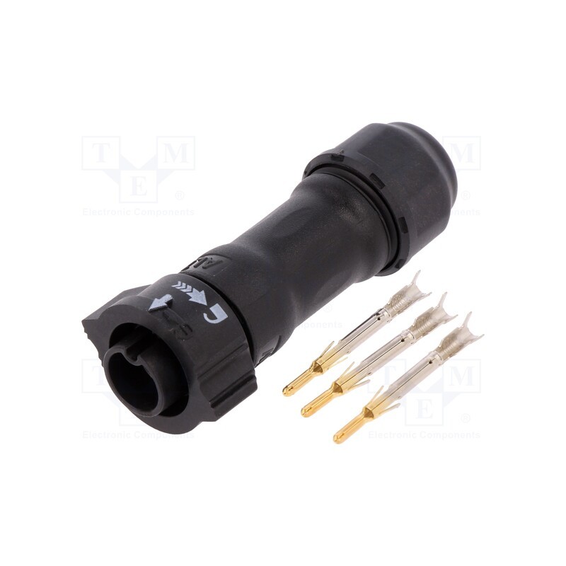 1 pcs x AMPHENOL LTW - BB-03BFMA-QL8LPP - Connector: circular, male, plug, crimped, PIN: 3, 18AWG÷16AWG, X-Lok