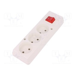 1 pcs x JONEX - 5907570001428 - Connector: AC supply, female, splitter, 2P, 250VAC, 16A, white, IP20
