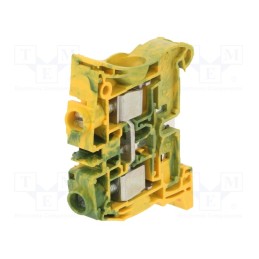 1 pcs x TE Connectivity - 1SNK510150R0000 (ZS16-PE) - Splice terminal: rail, 0.5÷16mm2, ways: 1, terminals: 2, Width: 10mm