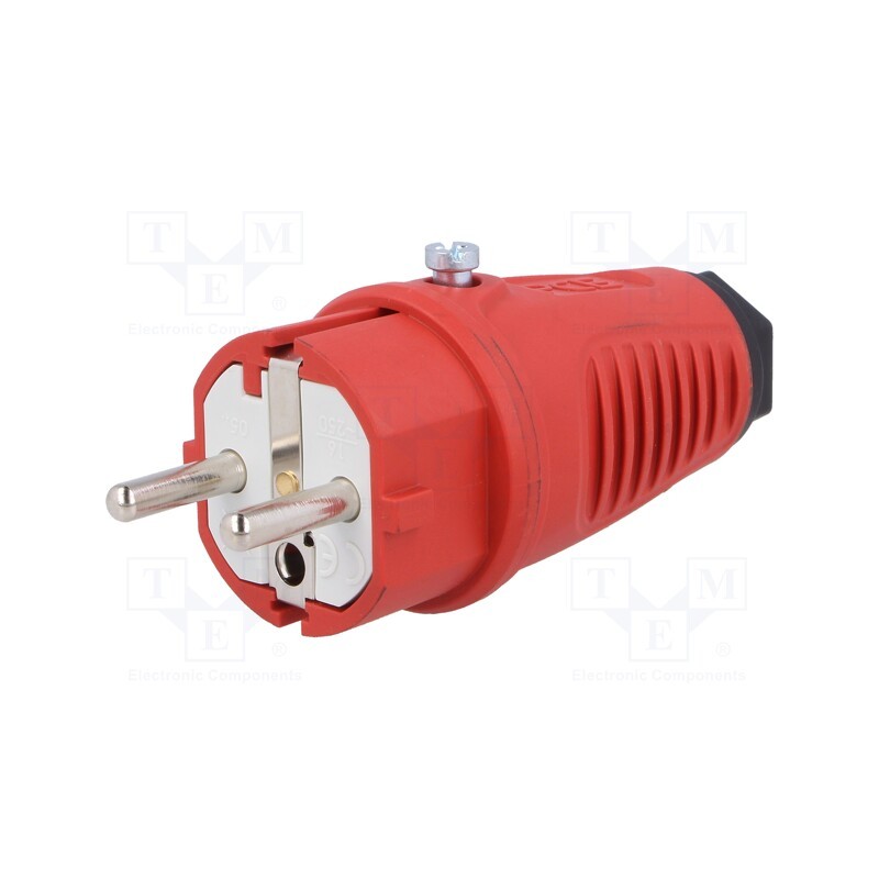 1 pcs x PCE - 0521-RS - Connector: AC supply, male, plug, 2P+PE, 250VAC, 16A, for cable