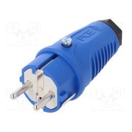 1 pcs x PCE - 0521-BS - Connector: AC supply, male, plug, 2P+PE, 250VAC, 16A, for cable