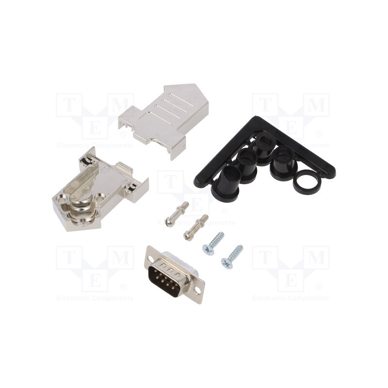 1 pcs x ENCITECH - 6355-0072-01 - D-Sub, PIN: 9, plug, male, soldering, for cable, black