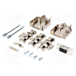 1 pcs x MH CONNECTORS - MHDM9-DB9S-K - D-Sub, PIN: 9, plug, female, straight, soldering, for cable