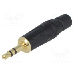 1 pcs x AMPHENOL - KS3PB-AU - Plug, Jack 3,5mm, male, stereo, ways: 3, straight, for cable, black