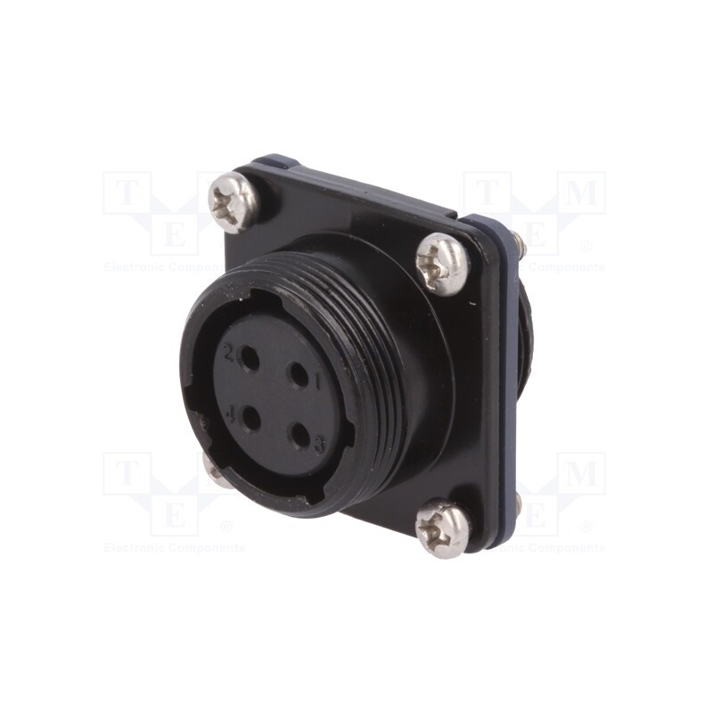 1 pcs x AMPHENOL LTW - HB20-04PMFS-SW8001 - Connector: circular, socket, female, PIN: 4, gold-plated, 10A, IP68