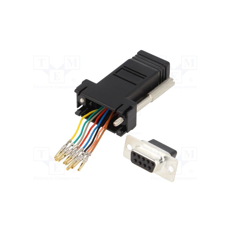1 pcs x ENCITECH - 2112-0101-01 - Transition: adapter, D-Sub 9pin female,RJ45 socket