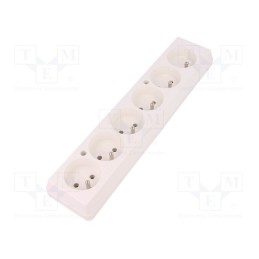 1 pcs x JONEX - 5907570000766 - Connector: AC supply, female, splitter, 2P+PE, 250VAC, 16A, white