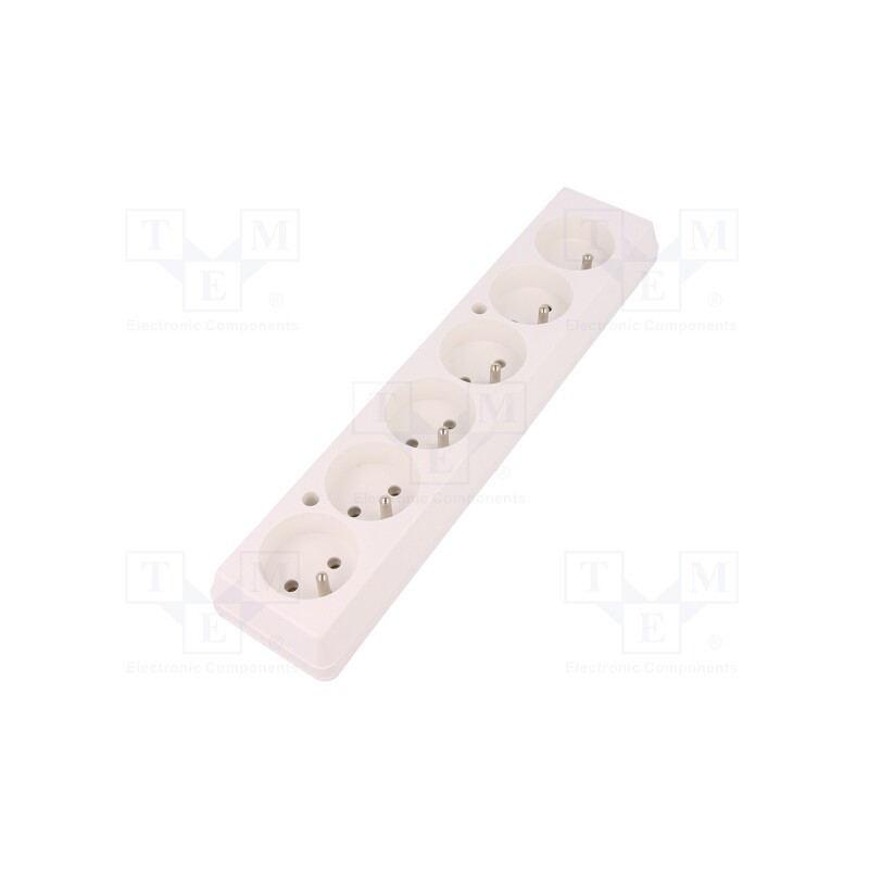 1 pcs x JONEX - 5907570000766 - Connector: AC supply, female, splitter, 2P+PE, 250VAC, 16A, white