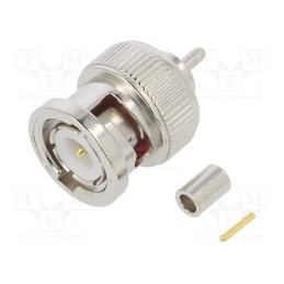 1 pcs x AMPHENOL RF - 112516 - Plug, BNC, male, straight, 50Ω, Belden 83265,RG178,RG196, crimped
