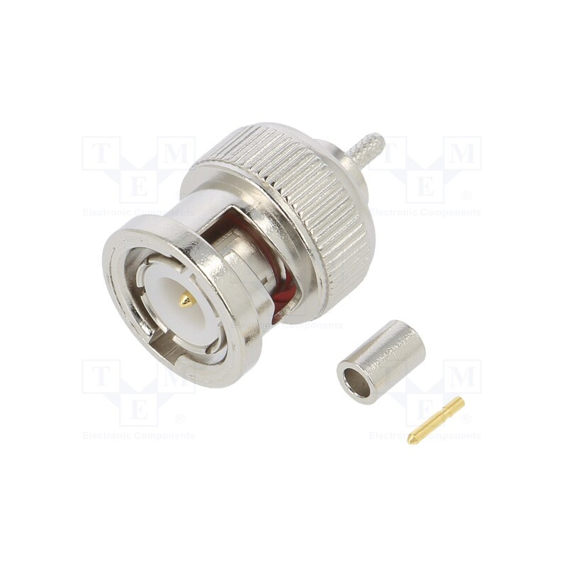 1 pcs x AMPHENOL RF - 112516 - Plug, BNC, male, straight, 50Ω, Belden 83265,RG178,RG196, crimped