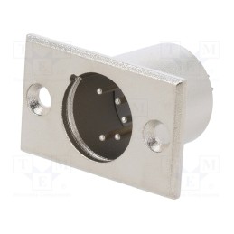 1 pcs x CLIFF - FC6175 - Socket, XLR, male, PIN: 5, for panel mounting,screw, soldering