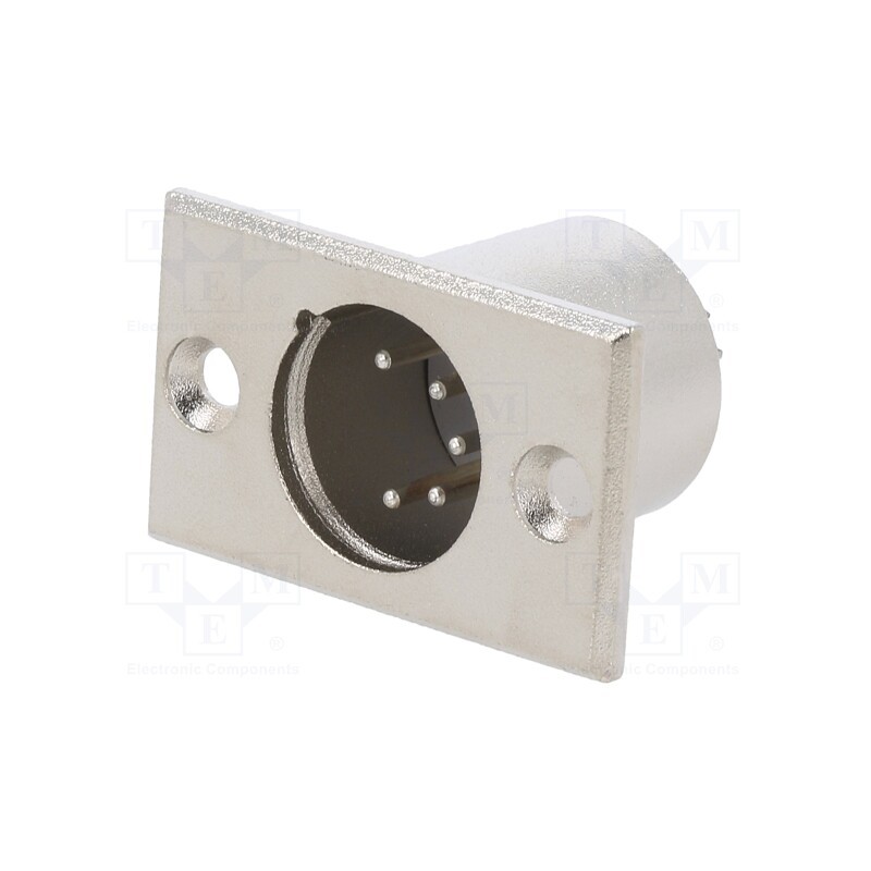 1 pcs x CLIFF - FC6175 - Socket, XLR, male, PIN: 5, for panel mounting,screw, soldering