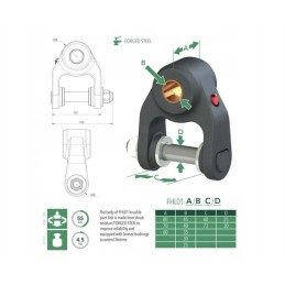 Hanger for rotator 30mm, pin 25mm