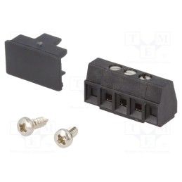 1 pcs x PHOENIX CONTACT - MKDS 1/ 3-3,81 SMD BK 1727243 - PCB terminal block, angled 90°, 3.81mm, ways: 3, on PCBs,screw